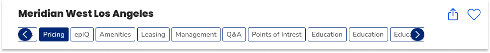 Community Page Navigation Left and Right Active